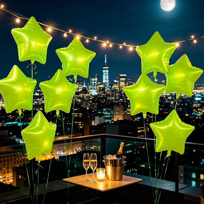 MEETINGU 10PCS 18" Star Balloons Foil Balloons Foil Membrane Balloons Party & - Image 3