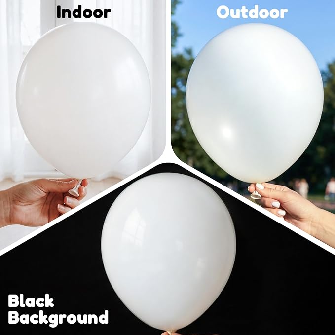 White Balloons, Baby Shower, Anniversary, Graduation, Wedding Decorations - Image 4
