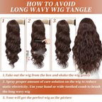 Synthetic Lace Front Wigs Pre Plucked 13x4 HD Lace Long Wavy Auburn 100% Futura Premium Wigs For Black Women Ready to Wear Beginner Friendly 26 Inch Daily Party Use