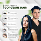 Herbishh Hair Color Shampoo - Magic Long-Lasting Hair Dye for Gray Hair Coloring in Minutes - 500 Ml - 3-In-1 Ammonia-Free Formula (Blue Black)