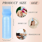 Pimoys Hair Oil Applicator Bottle for Scalp, Root Comb Applicator Bottles Hair Dye Squeeze Bottle Hair Coloring Tools (Blue)