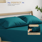 THREAD SPREAD 100% Cotton King Size Pillow Cases Set of 2-400 Thread Count Pillow Cases King Size Set of 2 (Teal), Luxuriously Soft Hotel Quality Sateen Weave Pillowcases, Crisp & Cool