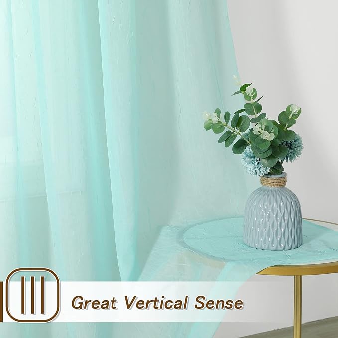 MYSKY HOME Crushed Voile Sheer Curtains - Image 3
