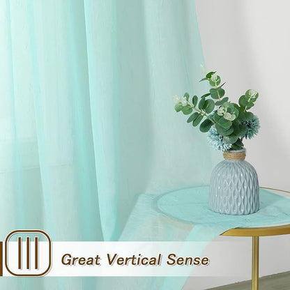 MYSKY HOME Crushed Voile Sheer Curtains - Image 3