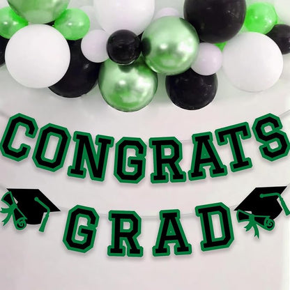 Congrats Grad Banner Graduation Party Banner Decoration Hanging Garland High - Image 4