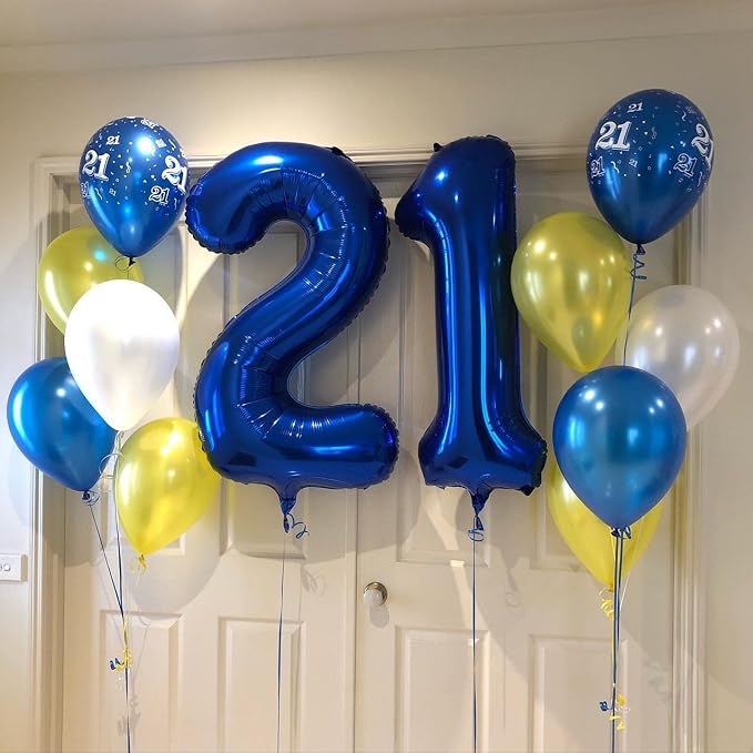 40 Inch Navy Blue 22 Balloons Giant Number 22 Balloons Navy Blue 22 Birthday - Image 3