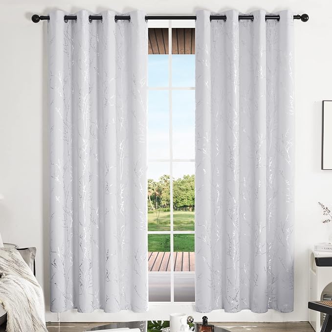 Deconovo Room Darkening Curtains, Noise Reducing Drapes, 2 Panels, - Image 2