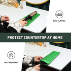 ZAXOP Resistant Silicone Mat Pouch for Flat Iron, Curling Iron,Hot Hair Tools (Green)
