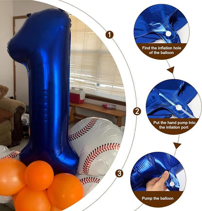 Number Balloons 4 Balloon 40 inch Blue - Image 6