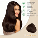 Hair Dye Shampoo for Women & Men - 3-in-1 Hair Color & Care, Gentle Covers Gray Hair in Minutes, Easy At-Home Color Shampoo Hair Dye, Formulated for Color Treated Hair, 16.9 Fl Oz (Dark Coffee)