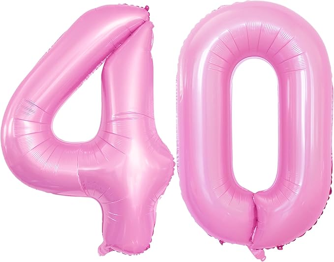 Number 40 Balloons for 40th Birthday Party Decorations, 42 Inch Jumbo Foil by GOER