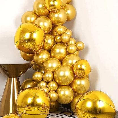 Voircoloria 130pcs Metallic Gold Balloons Arch Kit, 18 12 10 5 Inch | - Image 6