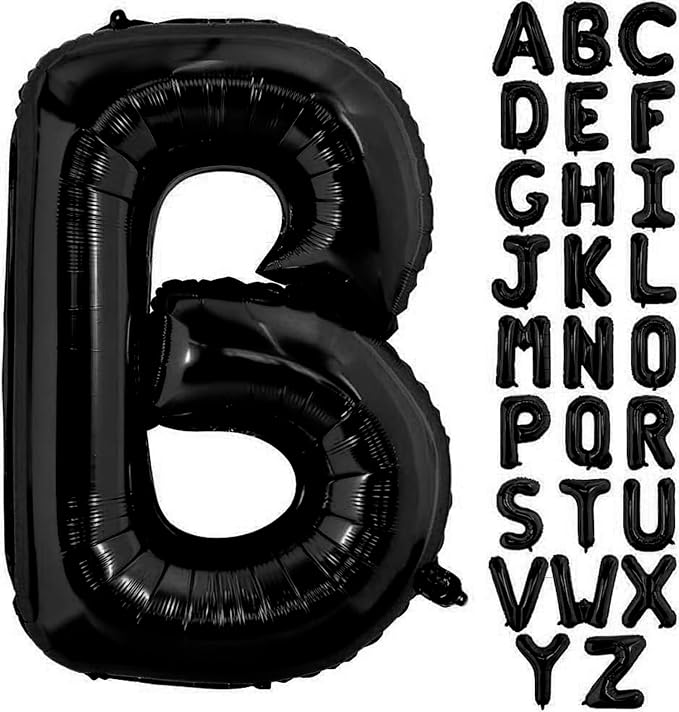 Black Letter B Balloons, B Balloon 40 Inch B Balloon Letter by BBPOOL