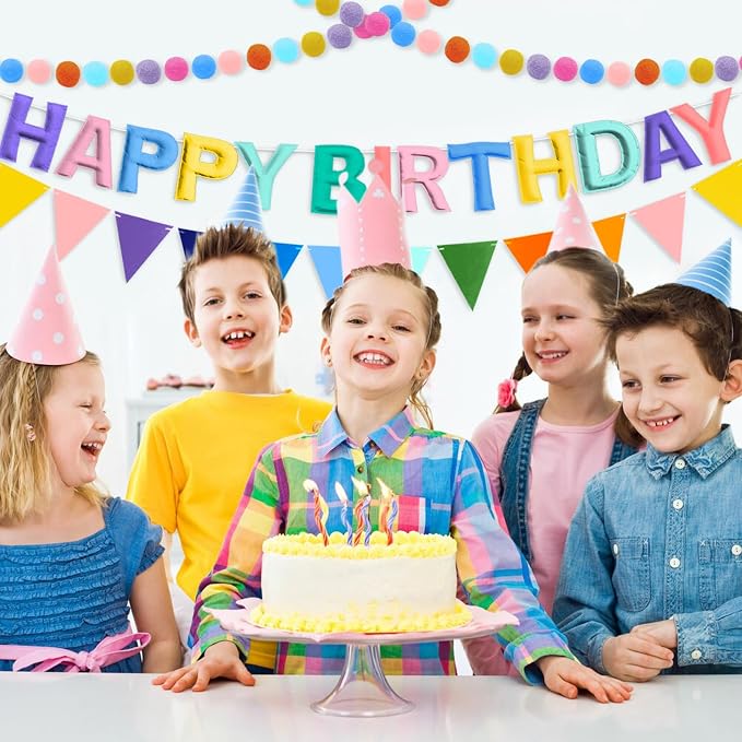 4PCS Pre-Strung Happy Birthday Banner - Image 5