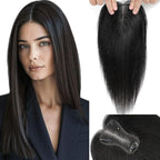 Hair Toppers for Women with Thinning Hair Toppers Hair Pieces for Women 10 Inch Hair Topper No Bangs Hairline Topper for Women Wiglets Hairpieces for Thinning Hair(Natural Black)