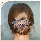Geyoga 6 Pieces Vintage Hair Barrettes for Women Retro Flower French Pearl Crystal Rhinestones Clips Hair Pins for Women Styling Accessories(Shining Style)
