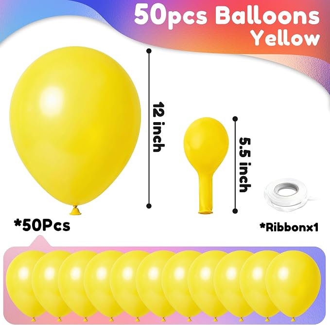 Yellow Balloons, Baby Shower, Anniversary, Graduation, Wedding Decorations - Image 2