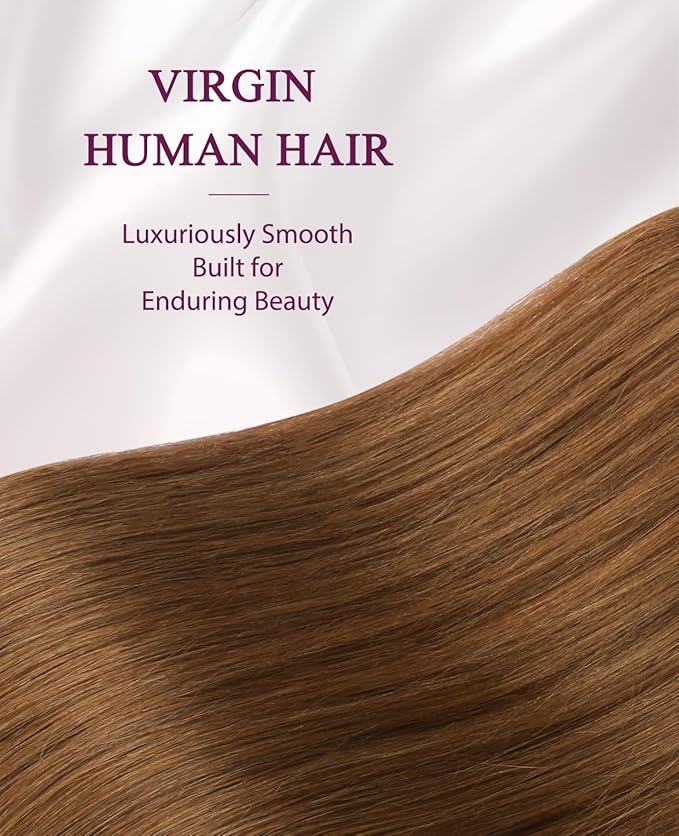 Pinkpearl Invisible Tape in Hair Extensions Human Hair, 20pcs 14inch 40g #33 Auburn Injection Tape in Extensions Real Remy Straight Seamless Silky Human Hair Injected