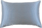 THXSILK Mulberry Silk Pillowcase for Hair and Skin Health, Grade 6A+ Mulberry Silk Pillowcase with Hidden Zipper, Soft and Breathable, 1pc (Standard 20"x26", Blue White Stripes)