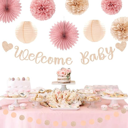 Blush-Pink Rose-Gold Fall Baby-Shower Party-Decorations - Image 5