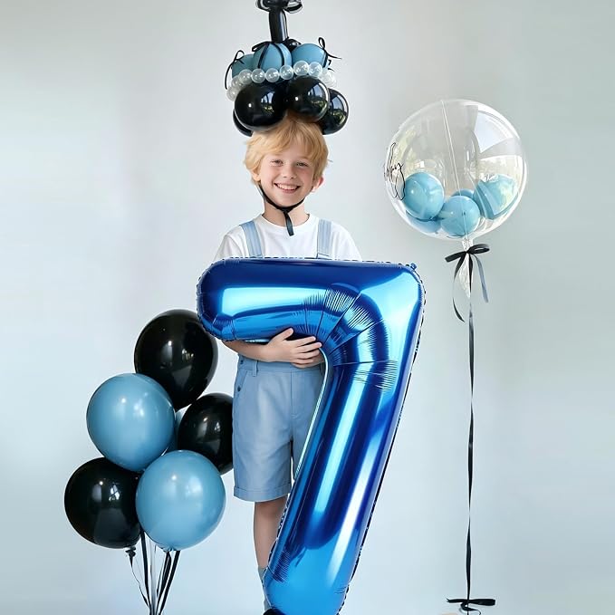 Number Balloons Navy Blue Balloons - Image 7