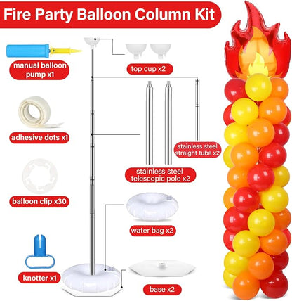 2 Sets Fire Party Balloon Column Stand Kit - Image 2