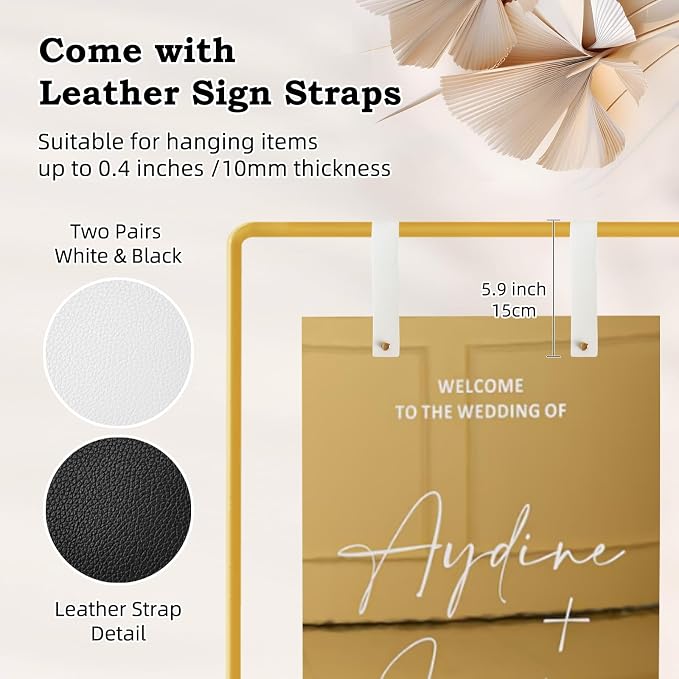 Wedding Sign Holder, Adjustable Welcome to Our Wedding Sign Stand W/Design - Image 4