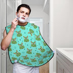 Non-Stick Beard Bib for Shaving, Cute Cartoon Hippo Shave Bib, Waterproof Hair Catcher with Suction Cups, Grooming Apron Men Husband
