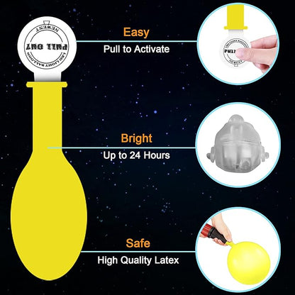 Light Up Balloons, 32 Pack, 8 Colors, Flashing LED Balloons | Glow in the dark - Image 6