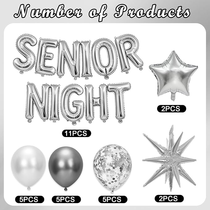 Silver Senior Night Decorations - Image 3