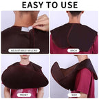 Beard Bib, Beard Apron Foldable Multi-Purpose Shaving Bib, Beard Bib Apron for Men for All Men'S Gifts(khaki)