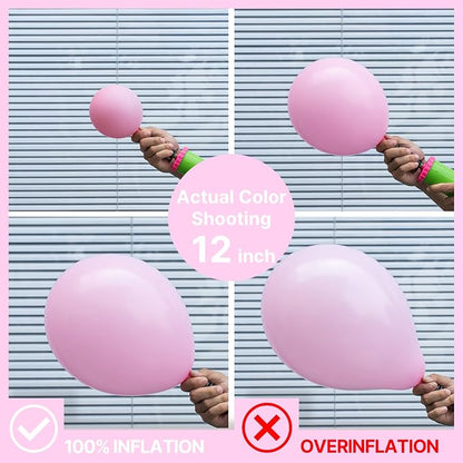 PartyWoo Baby Pink Balloons 100pcs Pastel Pale Pink Color 12 Inch | Balloons - Image 3