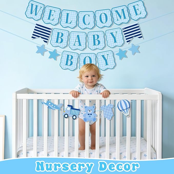 Baby Boy Baby Shower Banner - Image 2