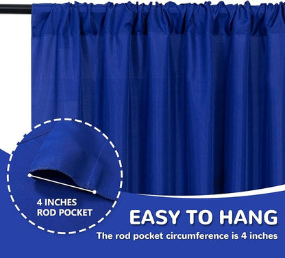 Royal Blue Backdrop Curtains for Parties Blue Curtains Photography Backdrop - Image 5