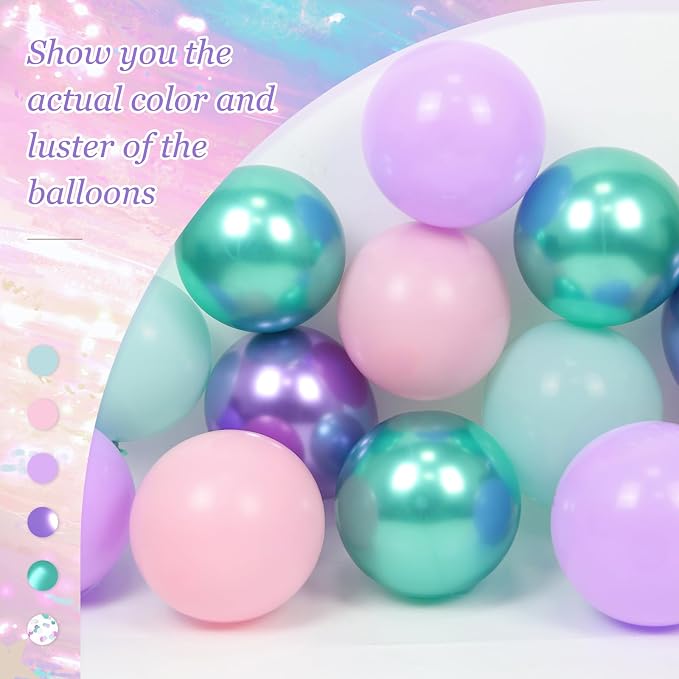 60pcs Mermaid Balloons 12inch - Image 4