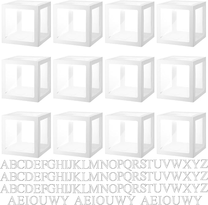 Thyle 12 Pcs Transparent Balloon Boxes Clear Balloon Boxes by Thyle