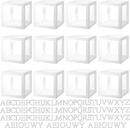 Thyle 12 Pcs Transparent Balloon Boxes Clear Balloon Boxes by Thyle