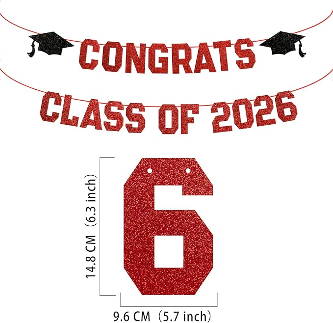Pre-Strung Congrats Banner for Graduation - Image 2