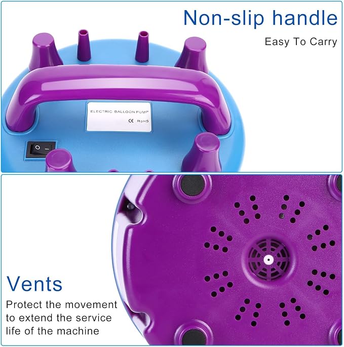 4 Nozzles Electric Balloon Pump, 900W Inflator - Image 5
