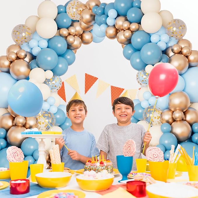 DBKL Dusty Baby Blue Balloon Arch Garland Kit, Different Sizes 18 12 10 5 inch - Image 4