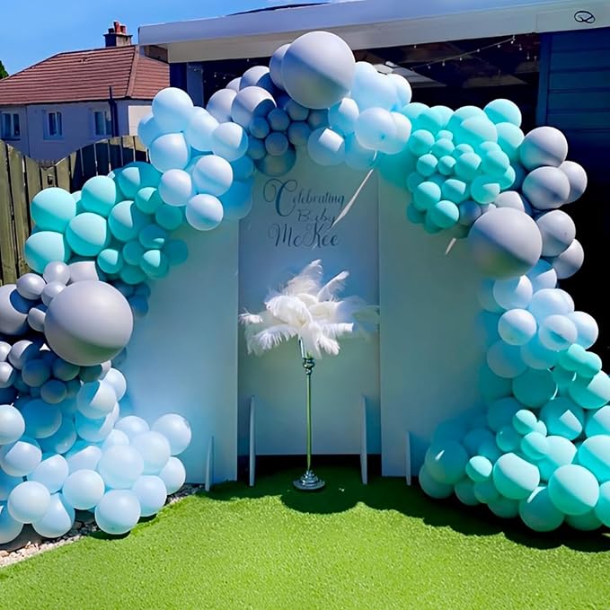 Voircoloria 110pcs Teal Turquoise Latex Party Balloons, 12inch | - Image 8