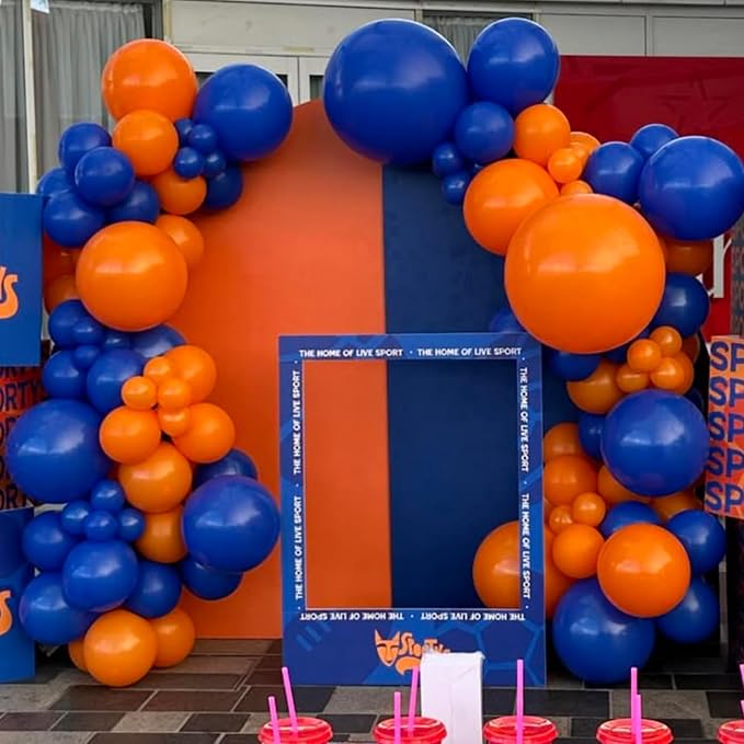 YMSZ Blue and Orange Balloons Arch Kit, Graduation, Baby Shower Party - Image 6