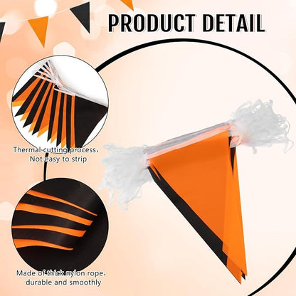 Tatuo 200 Feet Solid Pennant Banners Flags String Triangle Hanging DIY Bunting - Image 4