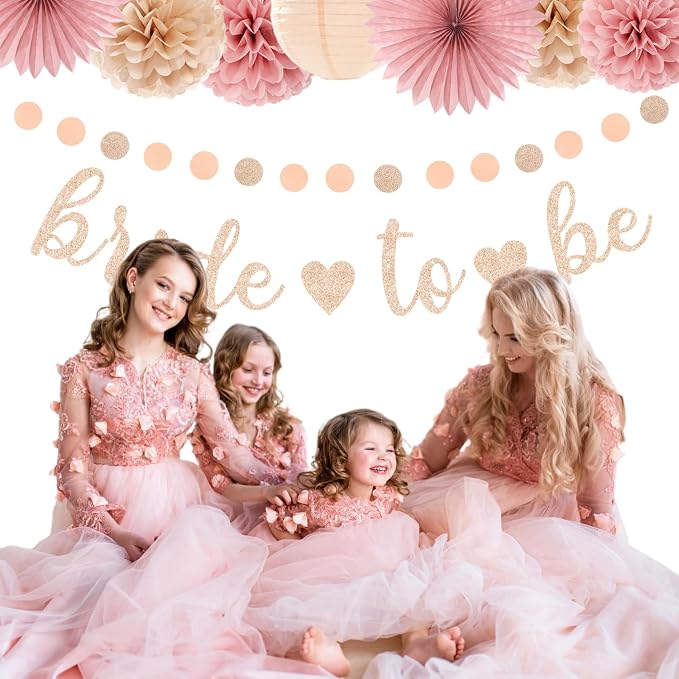 Blush-Pink Rose-Gold Bridal-Shower Fall Party-Decorations - Image 6