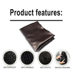 Salon Styling Capes for Clients, Hair Dye Cutting Capes with Elastic Hooks, Waterproof Light Weight Satin Sheen Styling Cape Barber Gown for Stylist, 63”*56”(Brown)