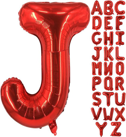 Lovoir 40 Inch Large Red Letter J Balloons Big Size Jumbo Mylar Foil Helium by Lovoir