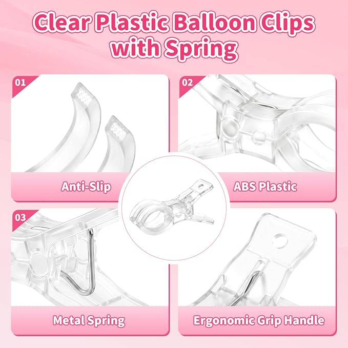 10 Pack Balloon Arch Clips, 3.5'' Large Plastic Clips Supplies - Image 5