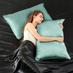 INFIIXSO Mulberry Silk Pillow Cases King Size Set of 2, Silk Pillowcase with Hidden Zipper 20"x36", Extraordinary Smooth and Soft Pillow Case for Hair and Skin(ICY Morn, 2 Pack)