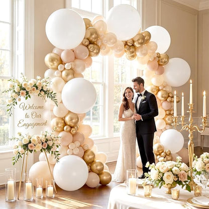 LovesTown 18 Inch White Large Balloons, Wedding Baby Shower Anniversary - Image 3