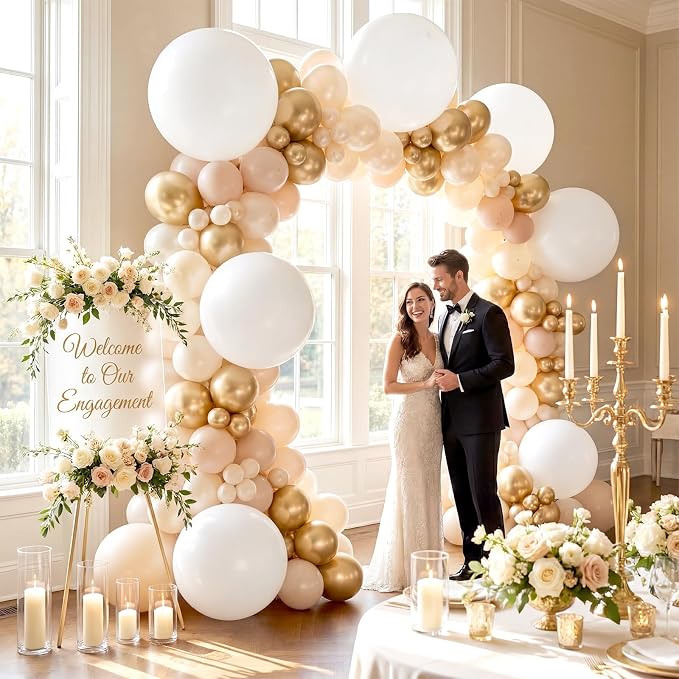 LovesTown 15PCS Party Balloons, 18inch White Latex Balloons Balloon Garland Arch - Image 3